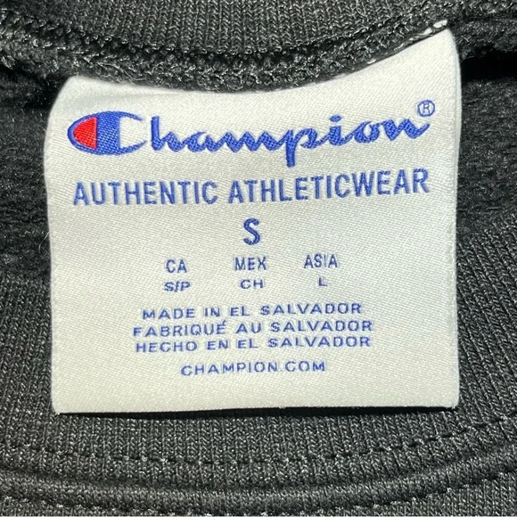 Champion Fairfield University Stags Fleece Sweatshirt Mens Small Black Pullover - Picture 4 of 8